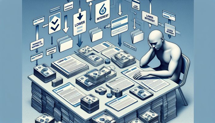 Debt Consolidation Loan Payoff Milestones: UK Guide | DCL Person consolidating multiple credit cards and loans into one manageable loan, symbolising financial relief.