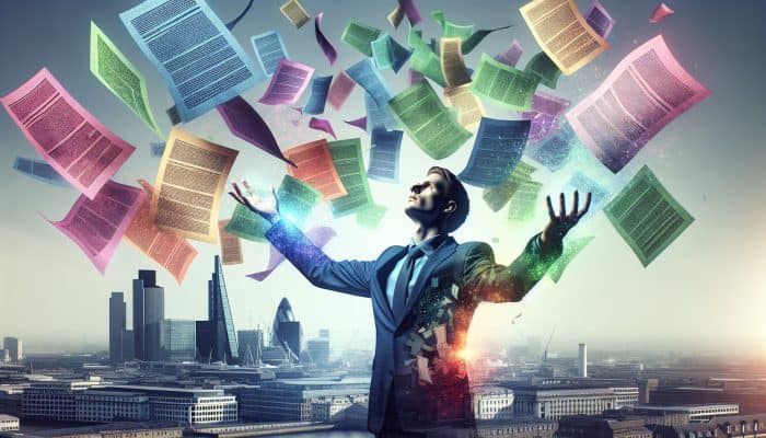 How I Avoided Bankruptcy With Debt Consolidation: UK Strategies | DCL How I Avoided Bankruptcy With Debt Consolidation: A person consolidating multiple colorful debt papers into one glowing loan document, symbolising financial relief.