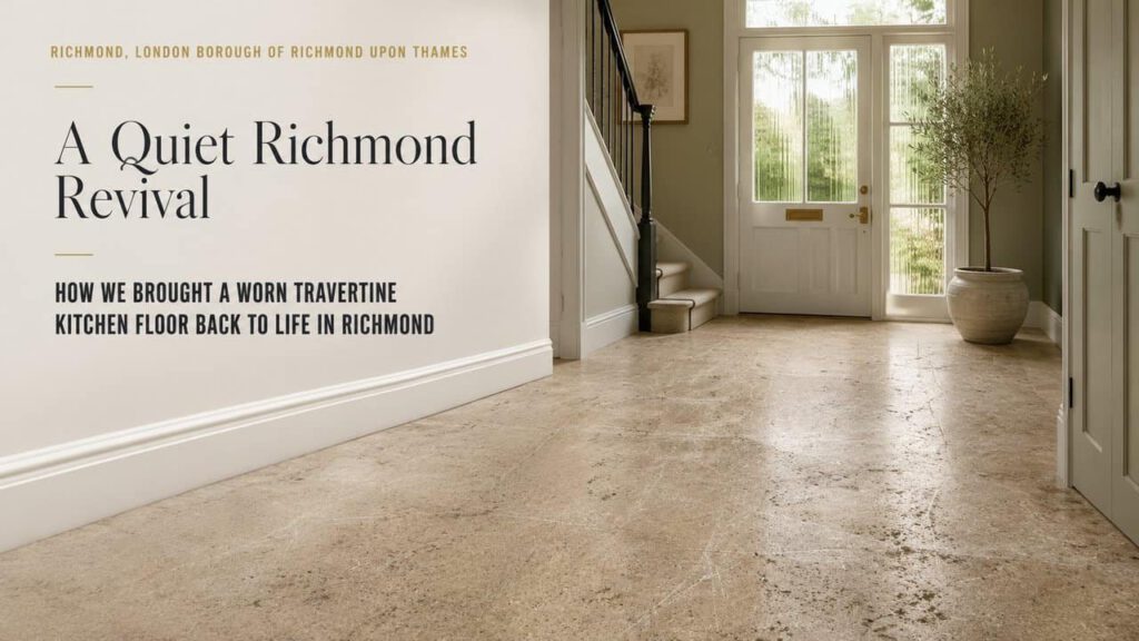 Travertine Floor Revitalisation for Richmond Kitchens