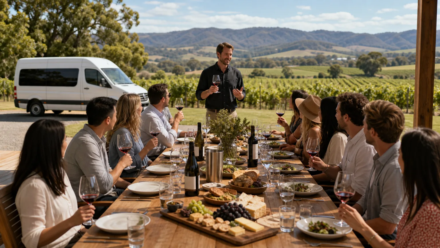 Yarra Valley Wine Tasting Tours: visual reference for 2. Yarra Valley Wine Tasting Tours: Enjoy Group Experiences for Up to 19 Guests with Lunch
