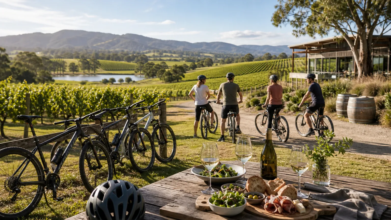 Yarra Valley Guided Bike Tour: visual reference for 5. Yarra Valley Guided Bike Tour: Active Adventures Featuring Lunch and Adjustable Winery Stops